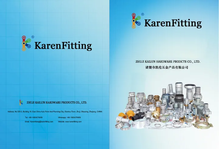 First page of KarenFitting Camlock Coupling Catalog 2024.pdf